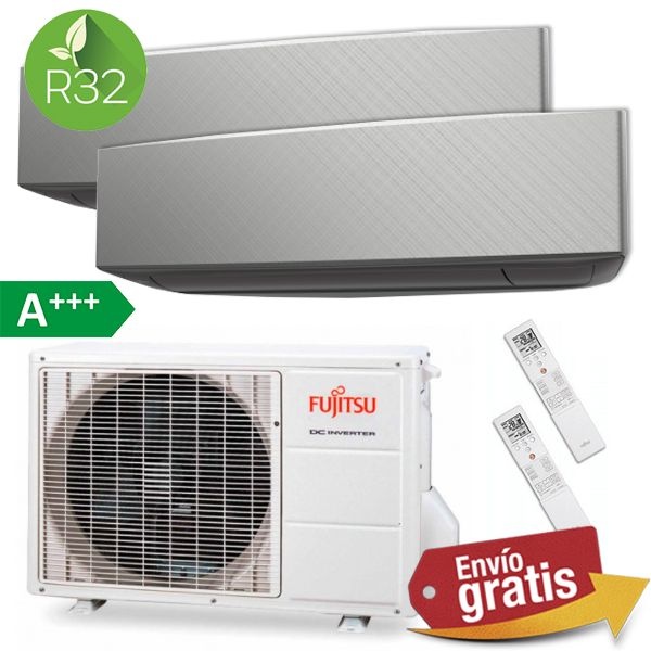 Aire Acondicionado Multisplit 2x1 Fujitsu AOY40UI-KB + ASY25MI-KE + ASY25MI-KE