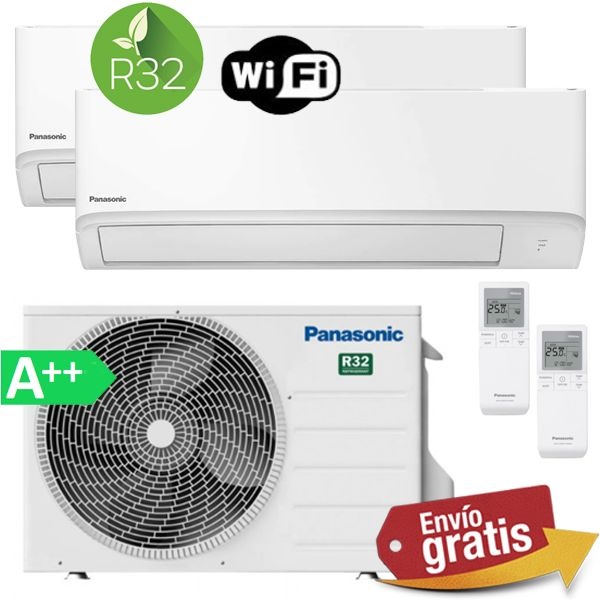 Aire Acondicionado Multisplit 2x1 Panasonic CU-2TZ50TBE + CS-TZ25ZKEW + CS-TZ35ZKEW