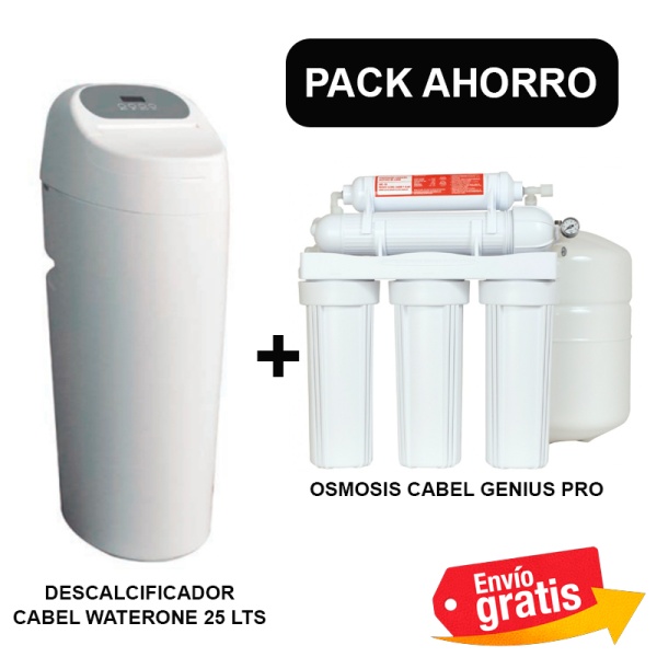 Pack Low Cost Descalcificador Waterone + Osmosis Domèstica Genius Pro