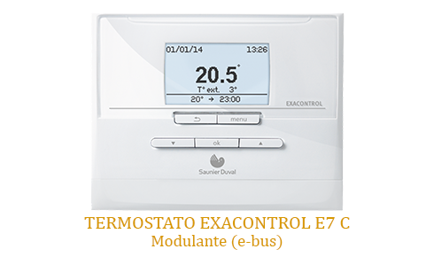 Caldera Saunier Duval con termostato Exacontrol E7 C